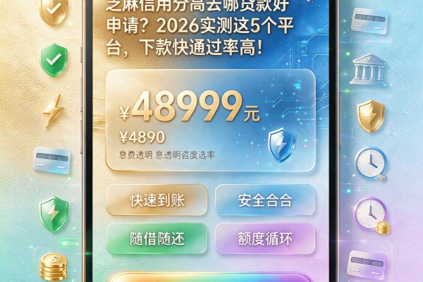 芝麻信用分高去哪贷款好申请？2026实测这5个平台，下款快通过率高！