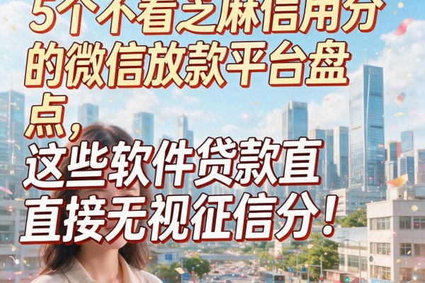 5个不看芝麻信用分的微信放款平台盘点，这些软件贷款直接无视征信分！