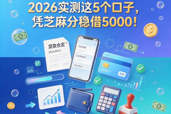 芝麻信用在哪能借钱呢？2026实测这5个口子，凭芝麻分稳借5000！