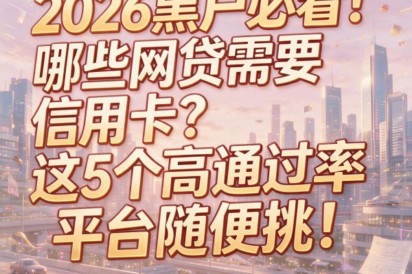 2026黑户必看！哪些网贷需要信用卡？这5个高通过率平台随便挑！