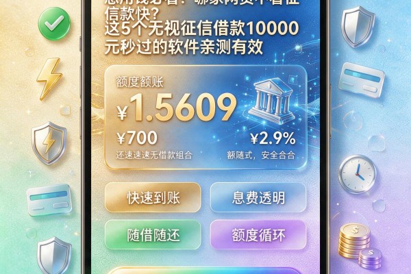 急用钱必看！哪家网贷不看征信款快？这5个无视征信借款10000元秒过的软件亲测有效
