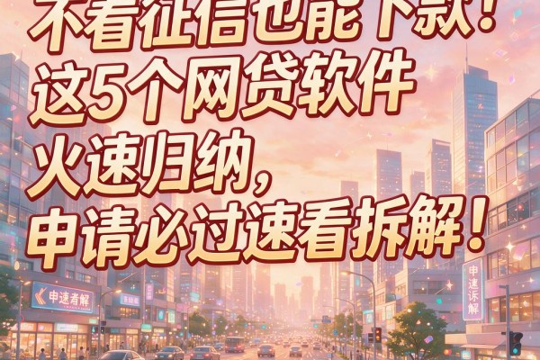 不看征信也能下款！这5个网贷软件火速归纳，申请必过速看拆解！