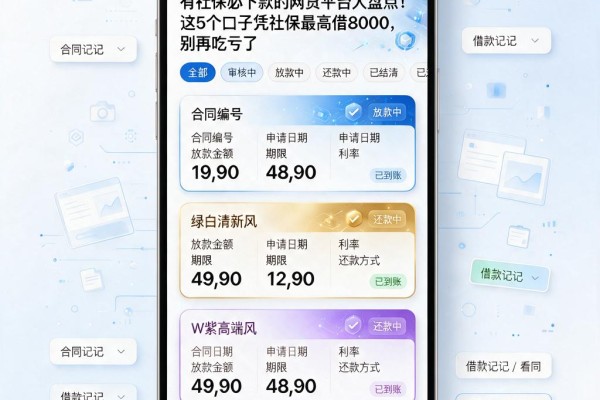 有社保必下款的网贷平台大盘点！这5个口子凭社保最高借8000，别再吃亏了