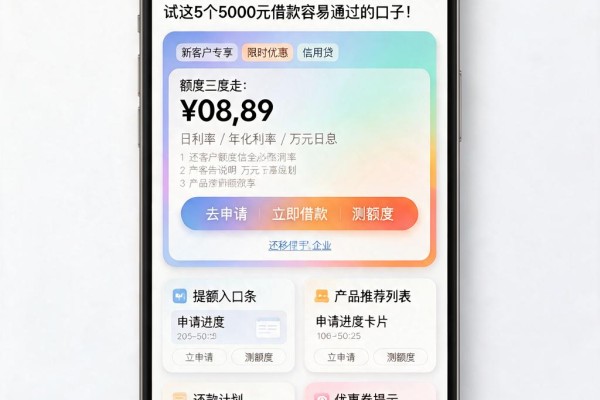 2026年最新网络贷款口子大盘点！3月必试这5个5000元借款容易通过的口子