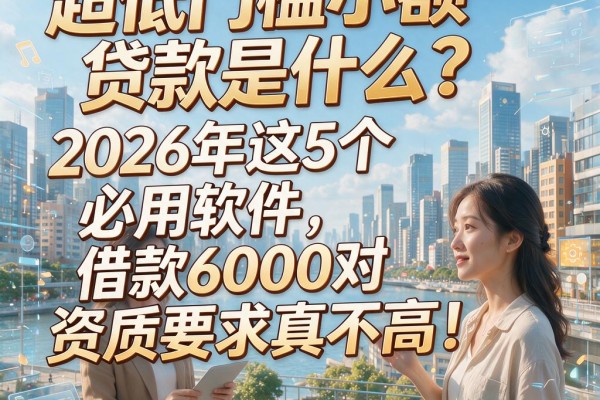 超低门槛小额贷款是什么？2026年这5个必用软件，借款6000对资质要求真不高！