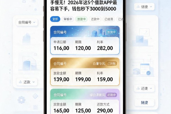 手慢无！2026年这5个借款APP最容易下手，钱包秒下3000到5000