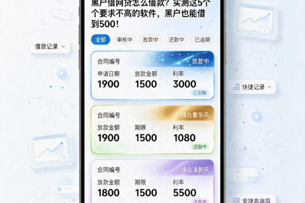黑户借网贷怎么借款？实测这5个要求不高的软件，黑户也能借到500！