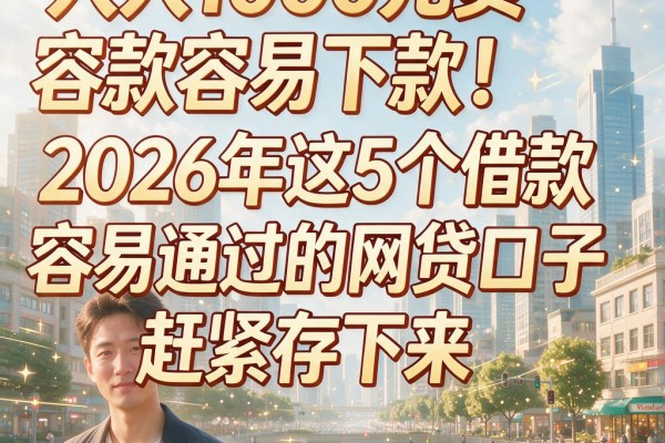 人人1000元贷款容易下款！2026年这5个借款容易通过的网贷口子赶紧存下来