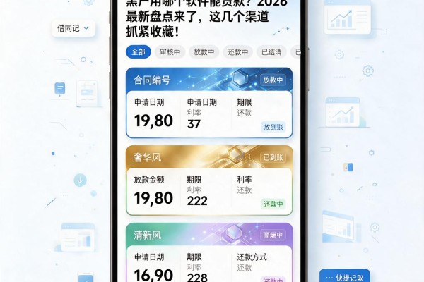 黑户用哪个软件能贷款？2026最新盘点来了，这几个渠道抓紧收藏！