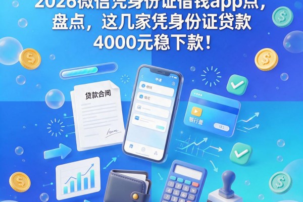急用钱必看！2026微信凭身份证借钱app盘点，这几家凭身份证贷款4000元稳下款