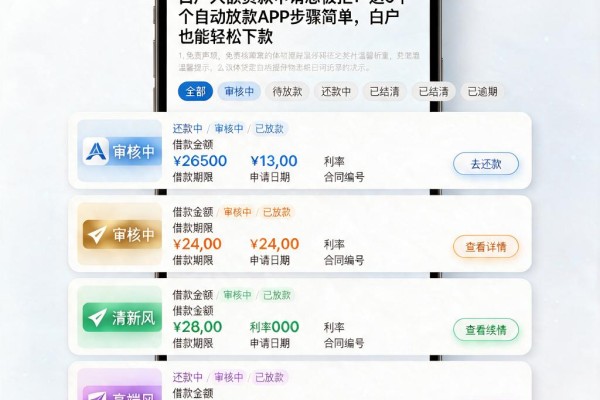 白户大额贷款申请总被拒？这5个自动放款APP步骤简单，白户也能轻松下款