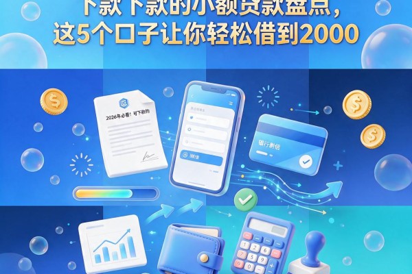 2026年必看！黑户可以下款的小额贷款盘点，这5个口子让你轻松借到2000